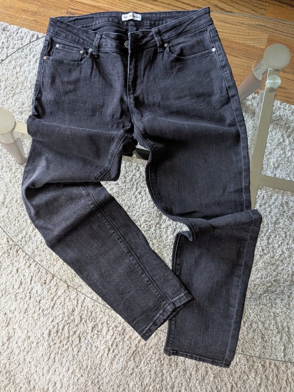 Salvage Denim black skinny jeans, Size 9 (images with tape measure)